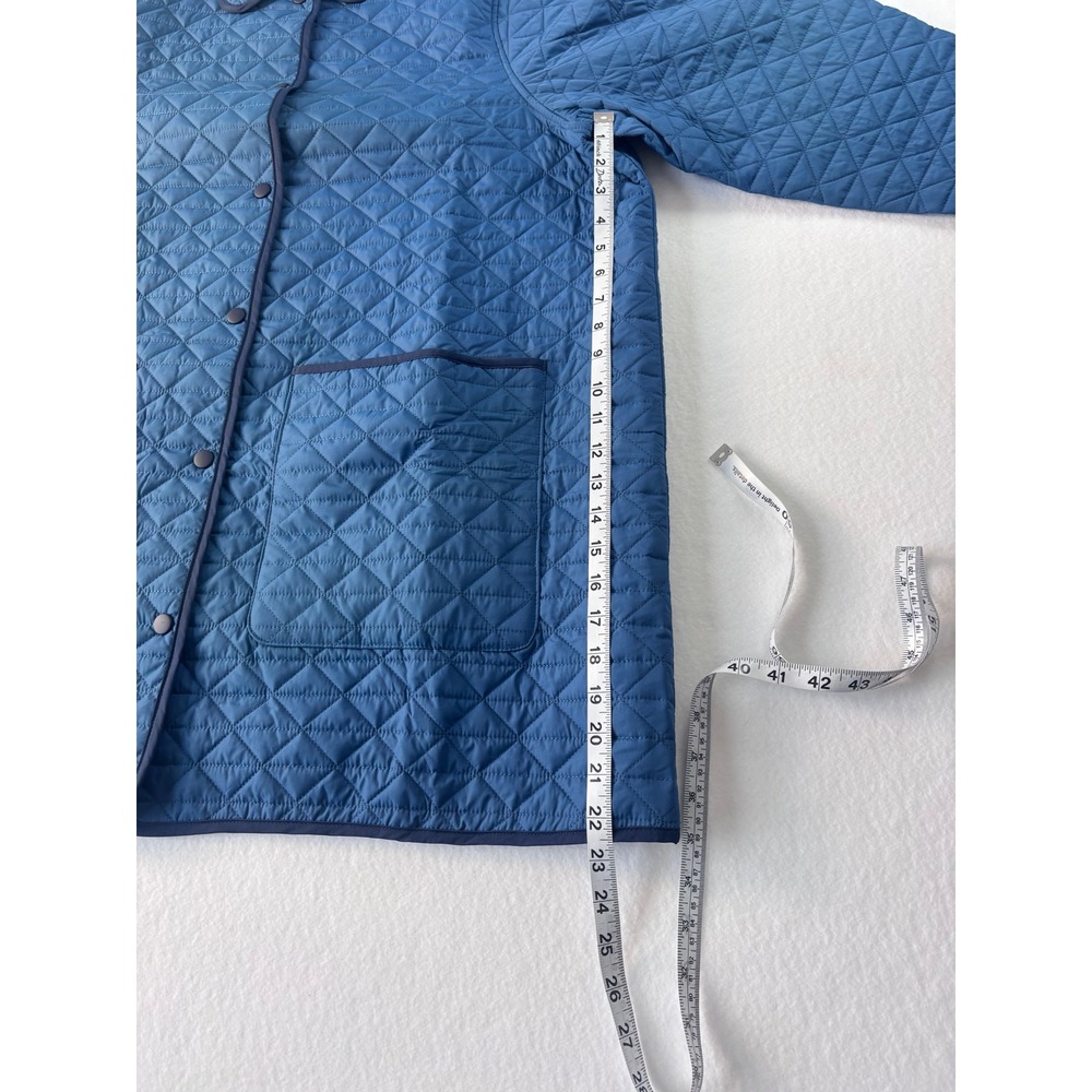 Lands‎ End Womens Quilted Barn Jacket Evening Blue Floral Lining 526060 2X NWT - Picture 5 of 11